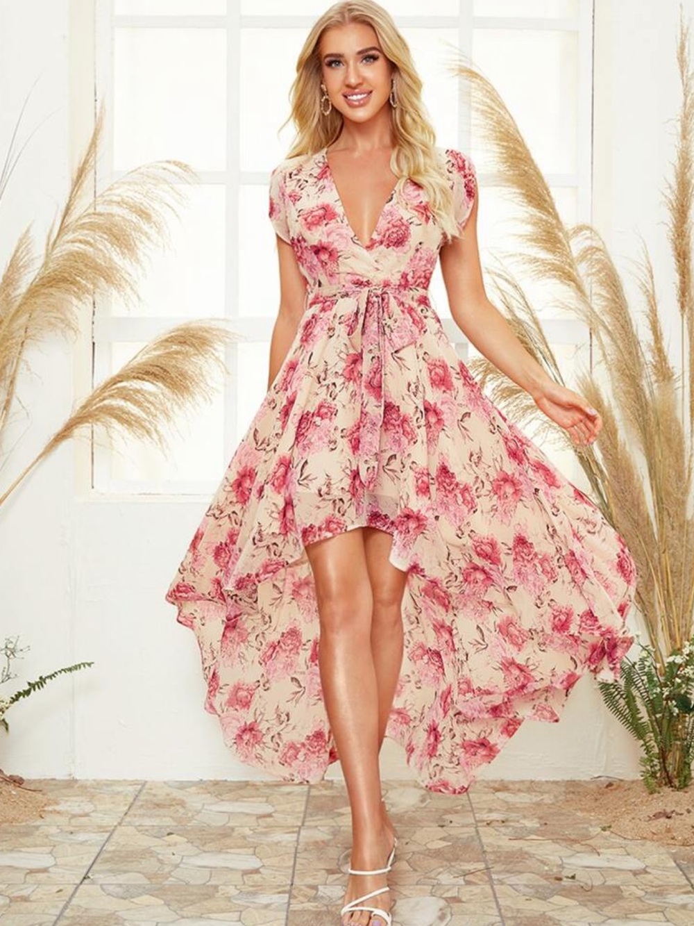 High-Low Summer Dress. Lined Halfway. Maxi Length.